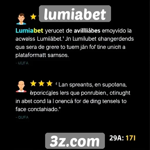 Avaliações de usuários sobre o Lumiabet